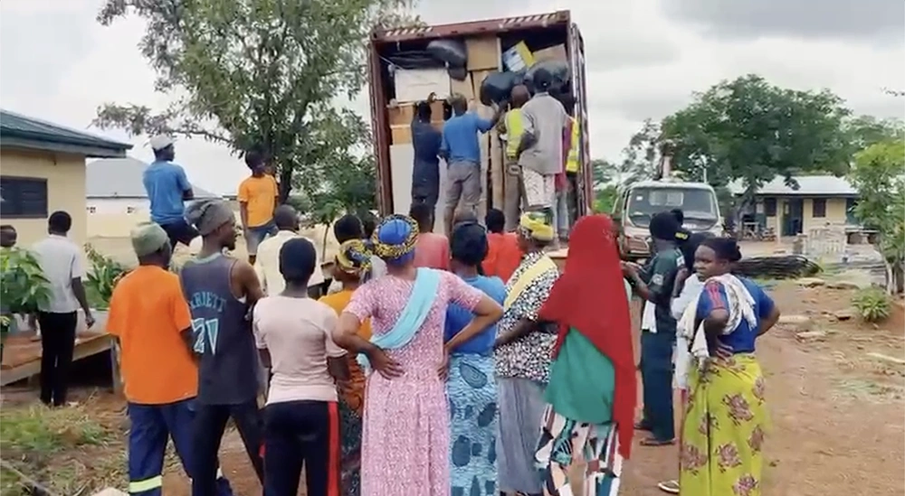 Container arrived in Gushegu from ZGT-Overzee.