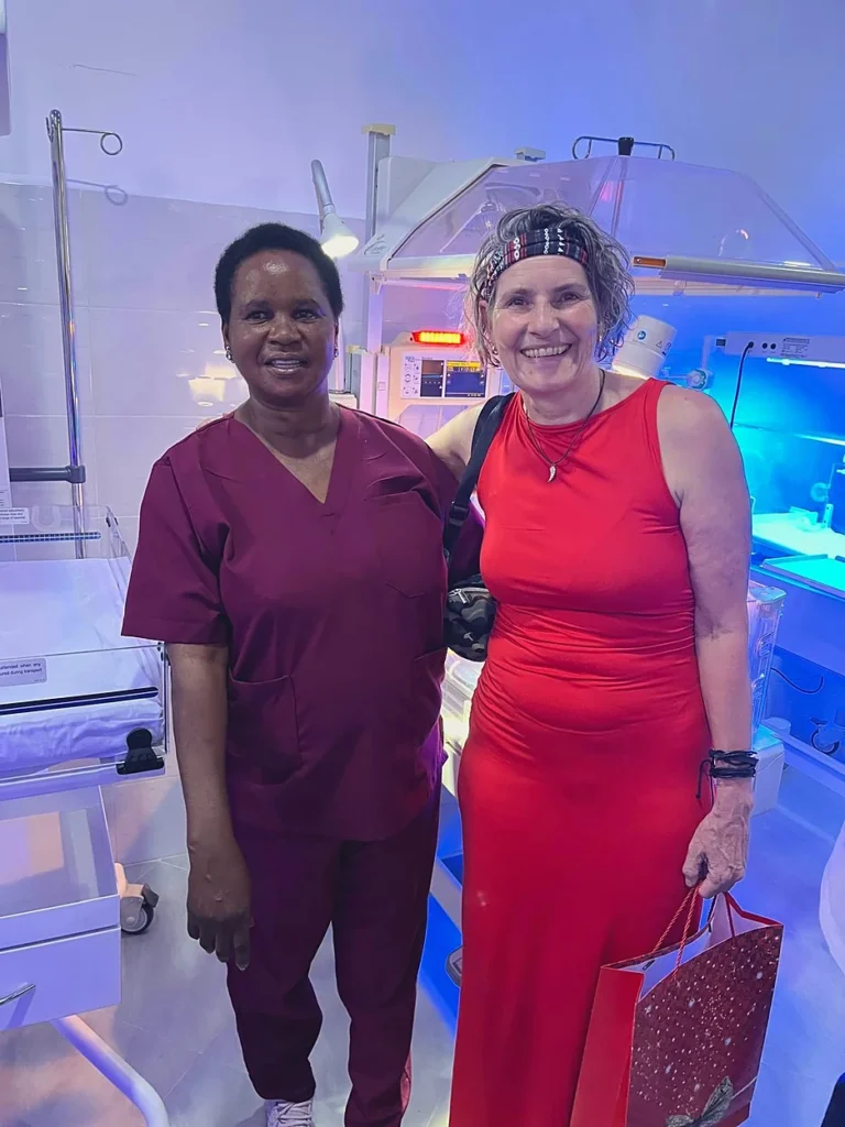 Two women at the Shirati Opening in a medical setting